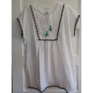 J. Crew NWT fringed swim coverup womens XS tassels boho preppy resort beach